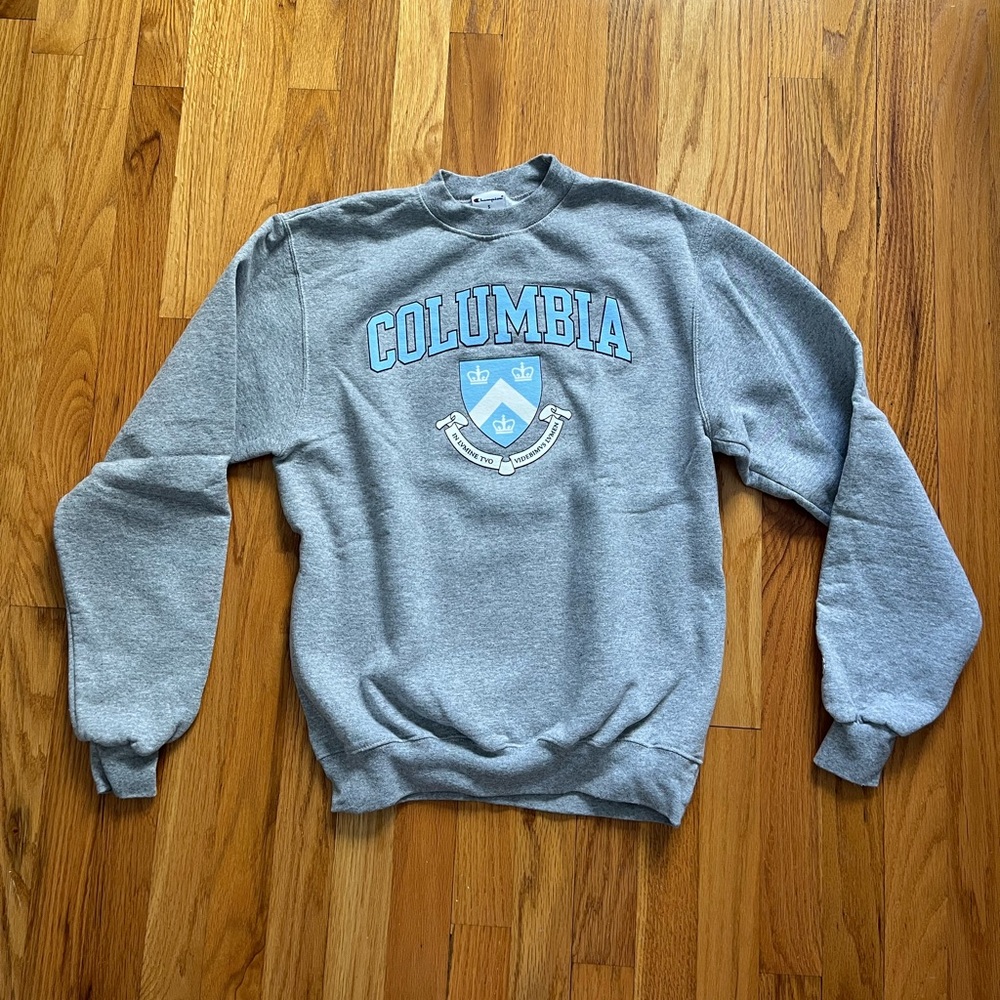 Champion Columbia University Gray Crewneck Sweater